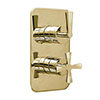 Burlington Riviera Gold Art Deco 2 Outlet Thermostatic Concealed Shower Valve profile small image view 1 