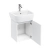 Aqua Cabinets - W500 x D450 Aquacube Wall Hung Cloakroom Unit and Basin - White profile small image view 1 