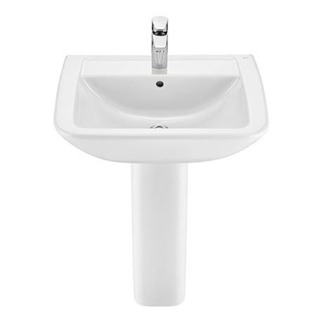 Roca Aire 600mm 1TH Basin with Full Pedestal