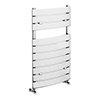 Milan Curved Heated Towel Rail 840mm x 493mm Chrome profile small image view 1 