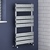 Milan Heated Towel Rail 840mm x 500mm Chrome profile small image view 1 