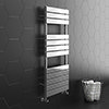 Milan Heated Towel Rail 1200mm x 490mm Chrome profile small image view 1 