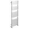 Murano Flat 1500 x 500mm Chrome Modern Heated Towel Rail - 22 Sections profile small image view 1 