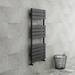 Milan Heated Towel Rail H1200mm x W490mm Anthracite profile small image view 2 