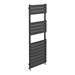 Milan Anthracite 1500 x 500mm Flat Panel Heated Towel Rail - 15 Sections profile small image view 2 