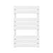 Milan White 800 x 490mm Heated Towel Rail profile small image view 3 