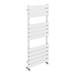 Milan White 1200 x 490mm Heated Towel Rail profile small image view 2 