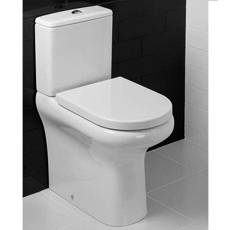RAK - Compact Deluxe Fully BTW Rimless WC with Soft Close Seat - COMRIM45PAK