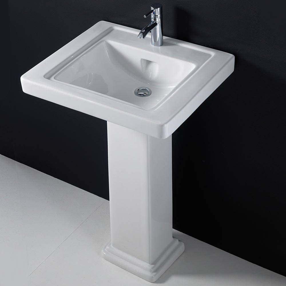 RAK Empire 60cm Basin & Pedestal at Victorian Plumbing UK