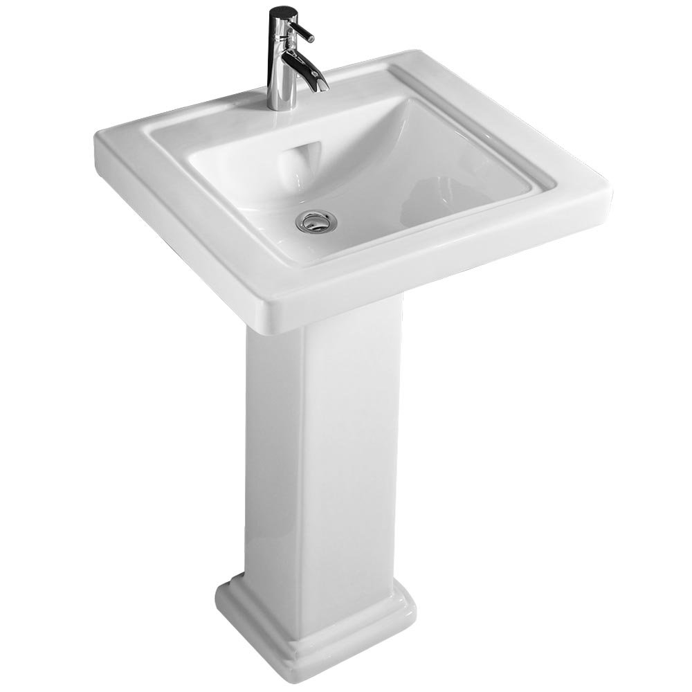 RAK Empire 60cm Basin & Pedestal at Victorian Plumbing UK