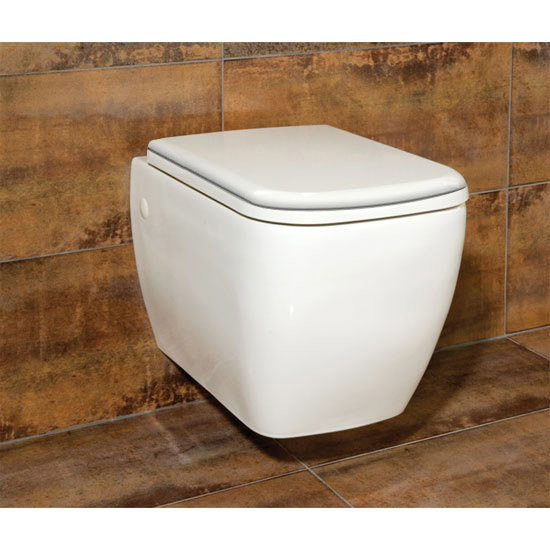 RAK Metropolitan Wall Hung Pan & Toilet Seat at Victorian Plumbing UK