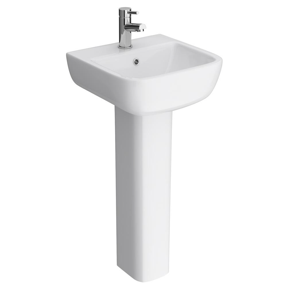 RAK Series 600 40cm Basin With Full Pedestal at Victorian Plumbing UK