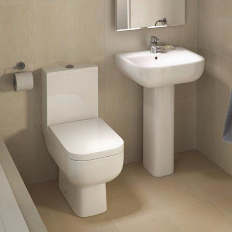 RAK SERIES 600 TWO-PIECE BATHROOM SUITE CLOSE COUPLED TOILET WASH BASIN SINK TAP