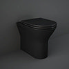 RAK Feeling Rimless Back To Wall Toilet with Soft Close Seat - Matt Black profile small image view 1 