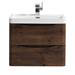 Monza Chestnut 600mm Wide Wall Mounted Vanity Unit profile small image view 5 