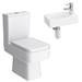 Rondo Cloakroom Suite (Toilet + Wall Hung Basin) profile small image view 4 
