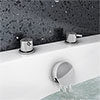 Cruze Overflow Bath Filler With Deck Side Valves profile small image view 1 