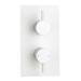 Arezzo Matt White Round Shower Package with Concealed Valve + Head profile small image view 2 