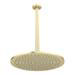 Arezzo Brushed Brass Twin Concealed Shower Valve inc. 300mm Head + Ceiling Mounted Arm profile small image view 3 