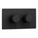 Arezzo Matt Black Round Thermostatic Shower Pack with Head + Handset profile small image view 5 