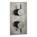 Arezzo Gunmetal Grey Round Thermostatic Shower Pack with Head + Handset profile small image view 3 