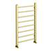 Arezzo 800 x 500mm Brushed Brass Straight Heated Towel Rail profile small image view 2 