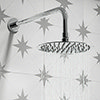 Cruze Round 200mm Chrome Fixed Shower Head + Wall Mounted Arm profile small image view 1 