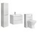 Monza White Ash Wall Hung Bathroom Furniture Package profile small image view 5 