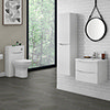 Monza White Ash Wall Hung Bathroom Furniture Package profile small image view 1 