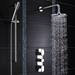 Hudson Reed Reign Triple Concealed Thermostatic Shower Valve with Diverter - Round Plate - REI3417 profile small image view 3 