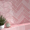 Retford Pink Gloss Wall Tiles - 75 x 230mm Small Image