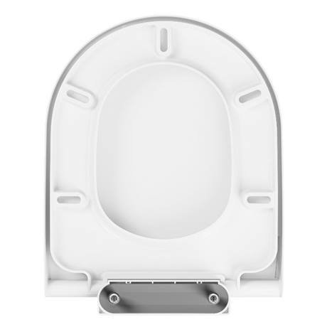 Premium D Shaped Rapid Fix Soft Close Toilet Seat Victorian Plumbing UK   RFIX12 D3 460 