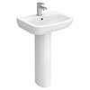 Nuie Renoir Compact Basin & Full Pedestal - 1 Tap Hole profile small image view 1 