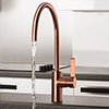 JTP Vos Rose Gold Single Lever Kitchen Sink Mixer profile small image view 1 