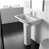 Roca - The Gap 650mm 1 tap hole basin with full pedestal profile small image view 2 