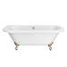 Admiral 1685 Back To Wall Roll Top Bath + Rose Gold Leg Set profile small image view 4 