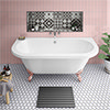 Admiral 1685 Back To Wall Roll Top Bath + Rose Gold Leg Set Small Image