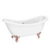 Earl 1750 Double Ended Roll Top Slipper Bath + Rose Gold Leg Set Small Image