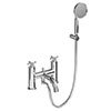 Burlington Riviera Art Deco Chrome Bath Shower Mixer with Shower Kit profile small image view 1 