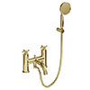 Burlington Riviera Art Deco Gold Bath Shower Mixer with Shower Kit profile small image view 1 