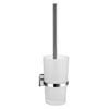Smedbo House - Polished Chrome Wall Mounted Toilet Brush & Frosted Glass Container - RK333 profile small image view 1 