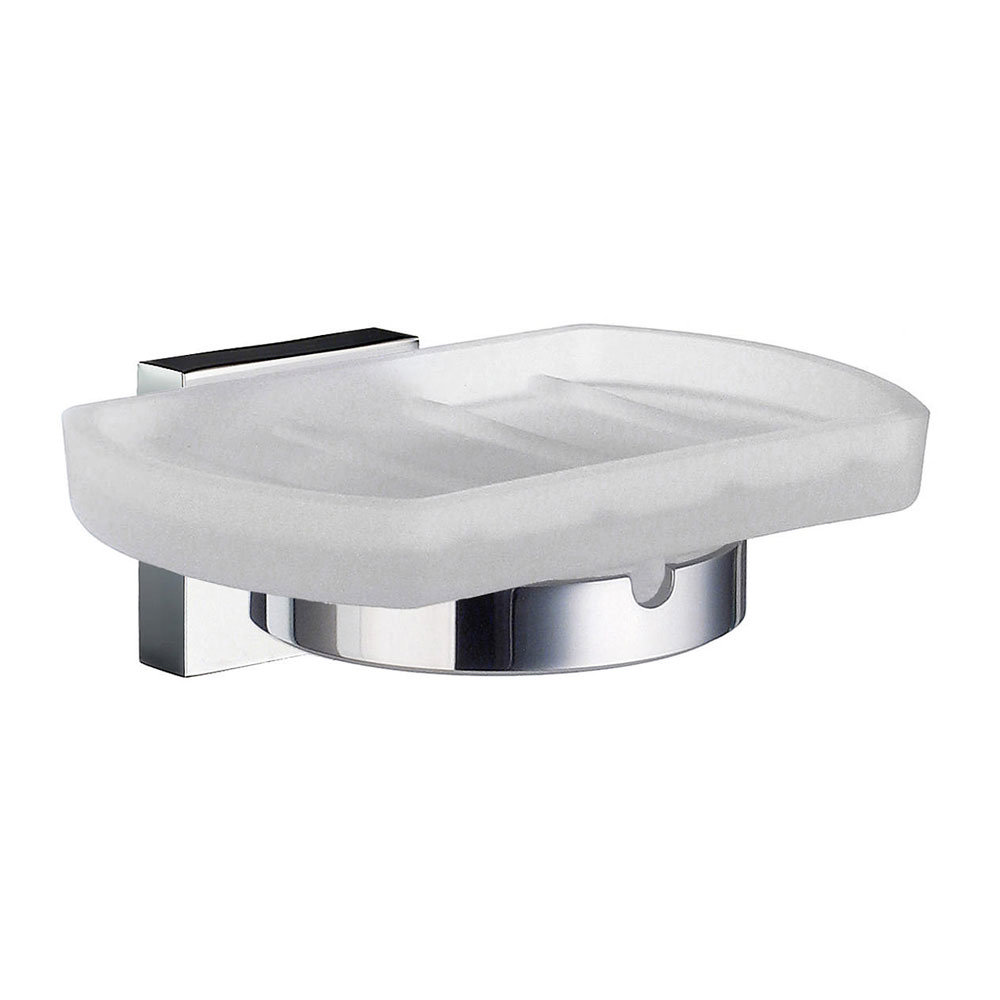 Smedbo House - Polished Chrome Holder with Glass Soap Dish - RK342