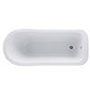 Nuie Kensington 1500 x 730mm Small Roll Top Slipper Bath inc. Chrome Legs profile small image view 2 