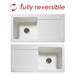 Reginox Contemporary White Ceramic 1.0 Bowl Kitchen Sink RL504CW + Tap profile small image view 2 