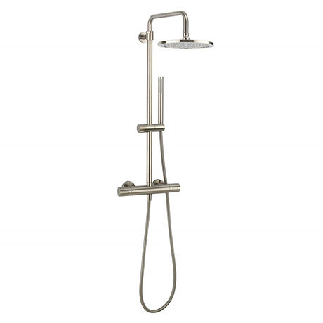 Crosswater Central Brushed Stainless Steel Height Adjustable Thermostatic Shower