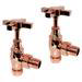 Art Deco Rose Gold Traditional Angled Radiator Valves profile small image view 4 