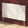 Reina Rione Double Panel Steel Designer Radiator - White profile small image view 1 