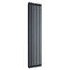 Reina Tubes Double Panel Steel Designer Radiator - 1800 x 350mm - Black profile small image view 1 