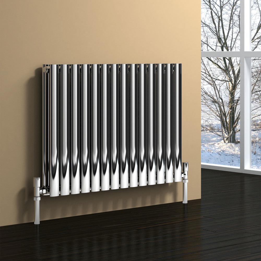 Reina Nerox Horizontal Double Panel Polished Radiator Now Online