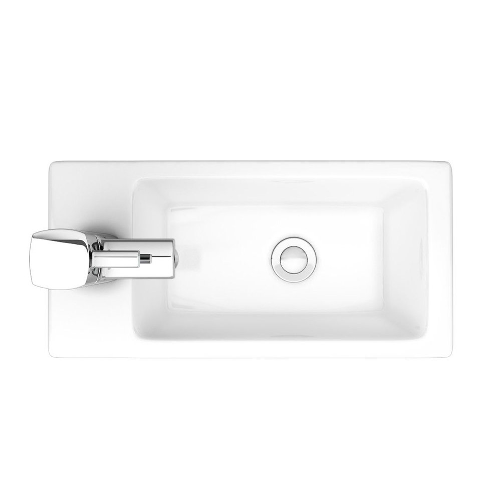 Rondo Wall Hung Small Cloakroom Basin Package Victorian Plumbing UK